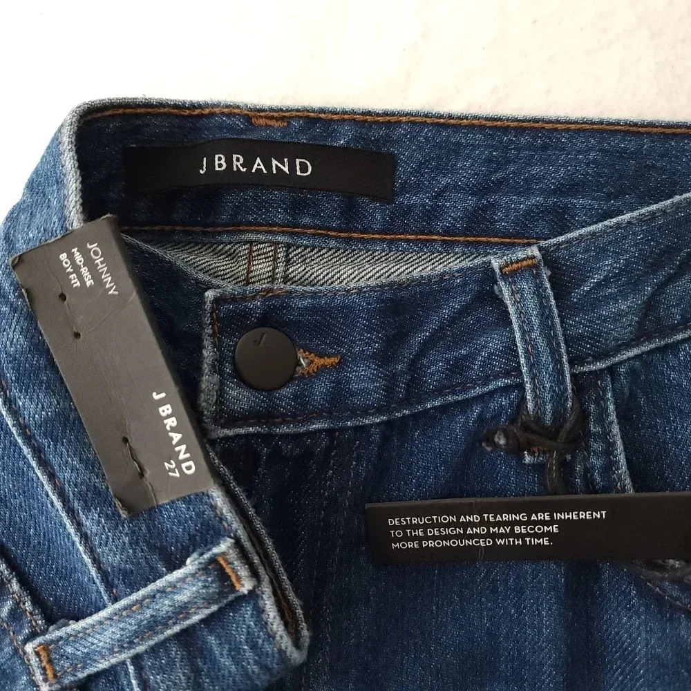 J Brand Johnny Mid-Rise Boy Fit Jeans - Picture 4 of 9